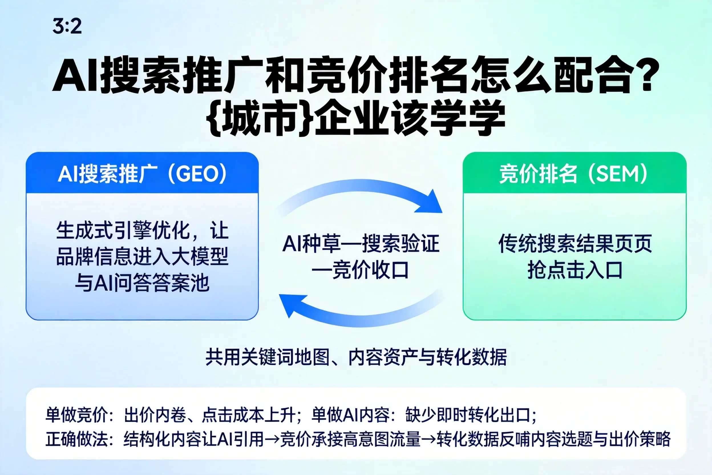 AI搜索推广和竞价排名怎么配合?天津企业该学学
