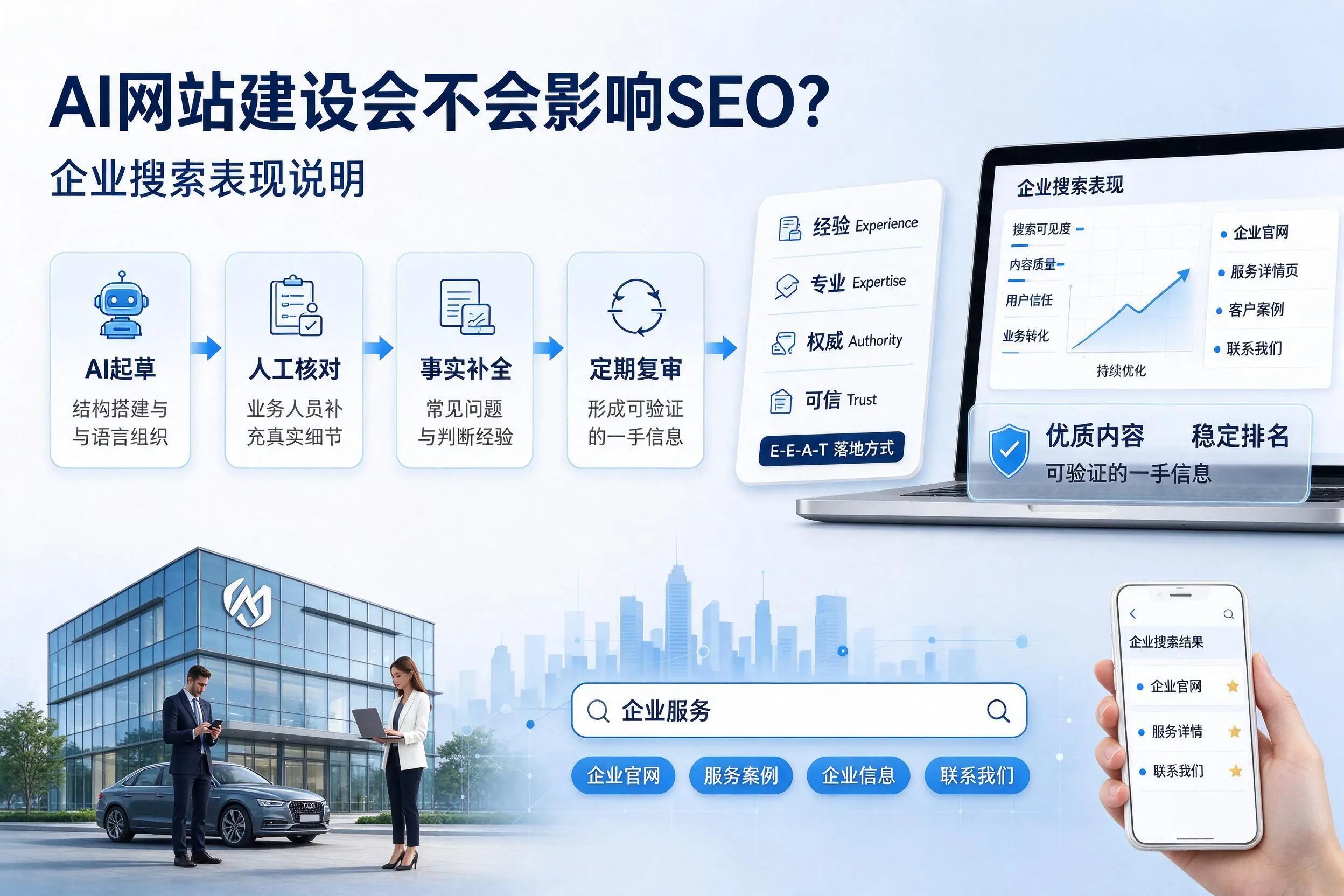AI网站建设会不会影响SEO?天津企业搜索表现说明