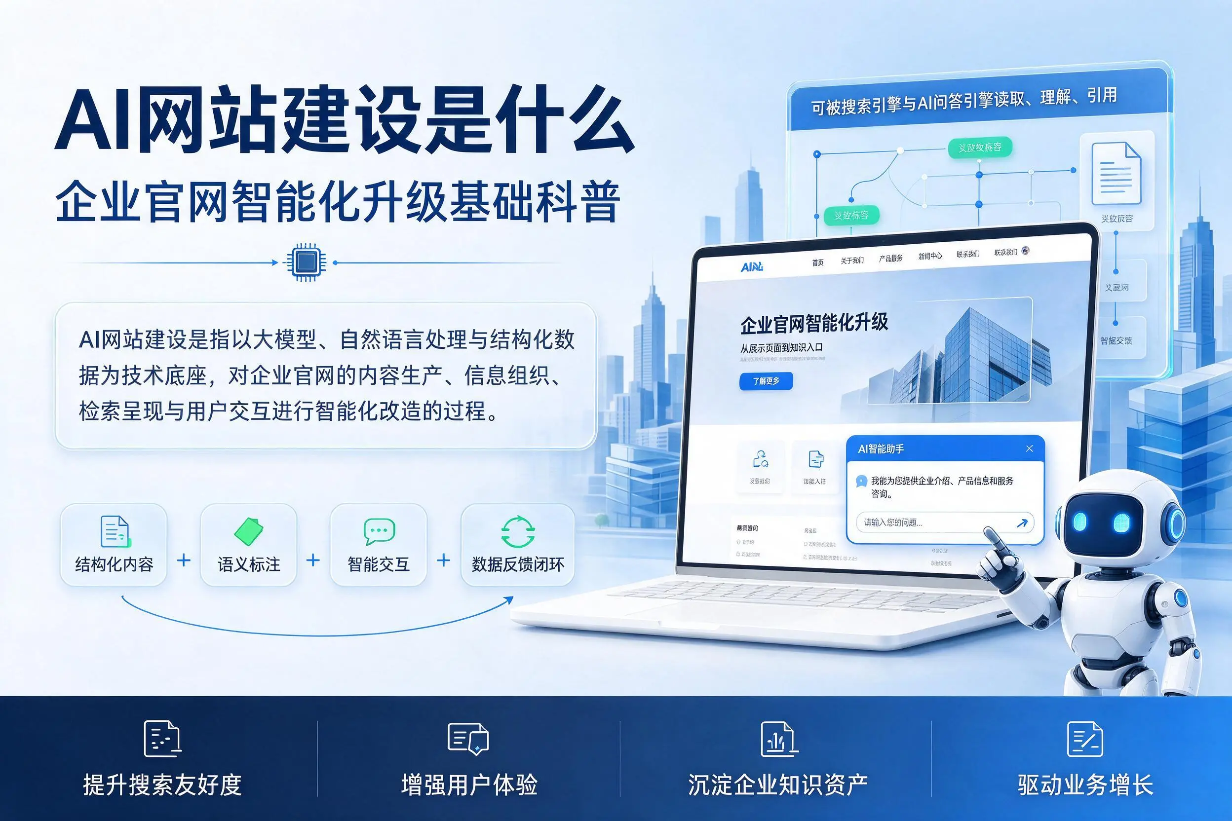 AI网站建设是什么：天津企业官网智能化升级基础科普