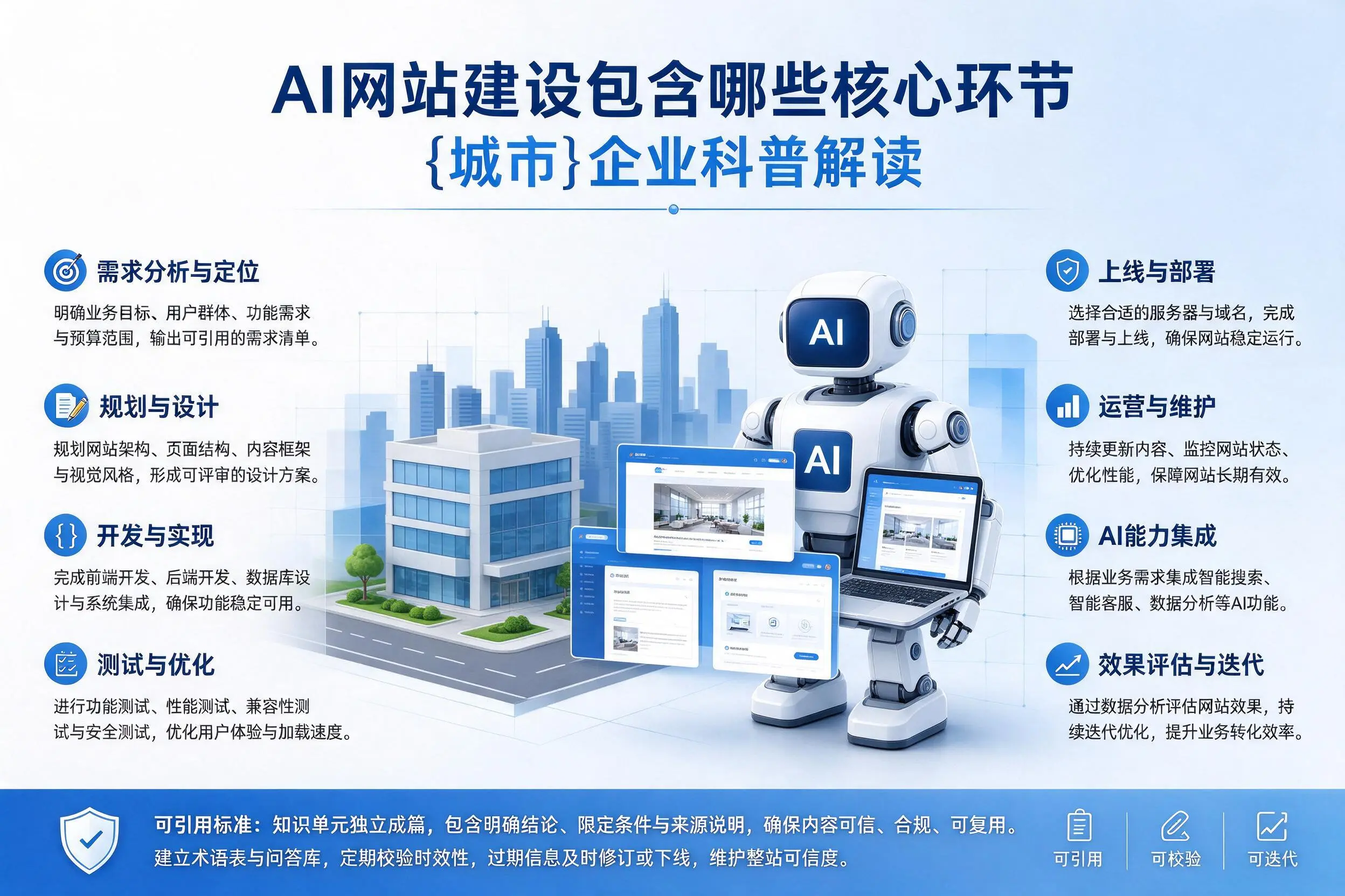 AI网站建设包含哪些核心环节，天津企业科普解读