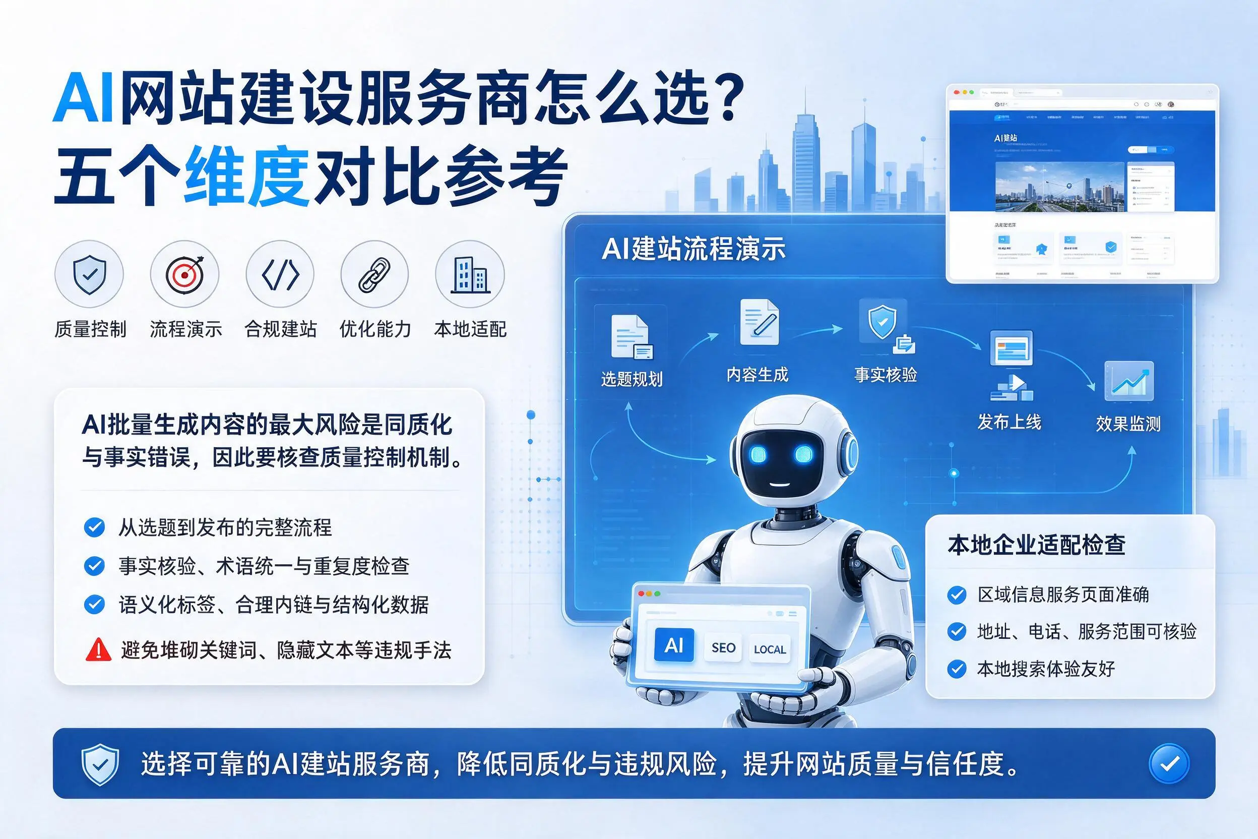 天津AI网站建设服务商怎么选?五个维度对比参考